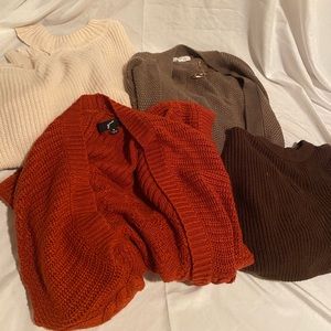 Bundle of 4 Sweaters and Cardigans - Sizes Medium